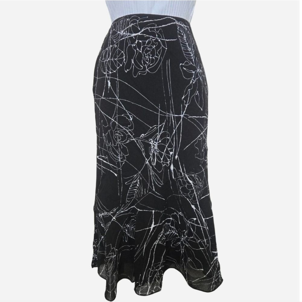 Monte Y2k Floral Whimsigoth Slip Midi Skirt Size Medium — image 3 of 8